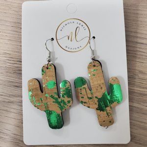 Cactus Cork Earrings